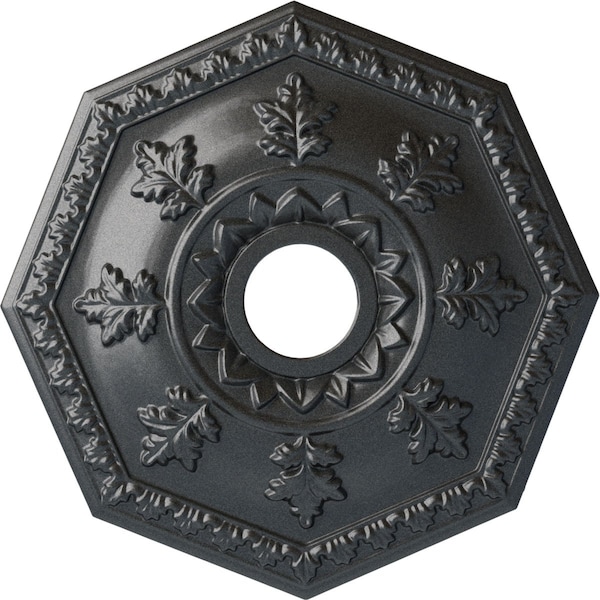 Ekena Millwork Nottingham Ceiling Medallion (Fits Canopies up to 4 5/8"), 18"OD x 3 1/2"ID x 1 1/2"P, Pewter CM18NTPES - main